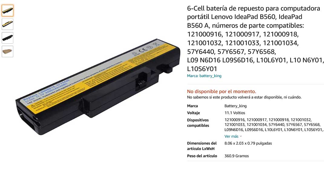 باتری لپ تاپ لنوو Lenovo IdeaPad Y460 L10S6Y01