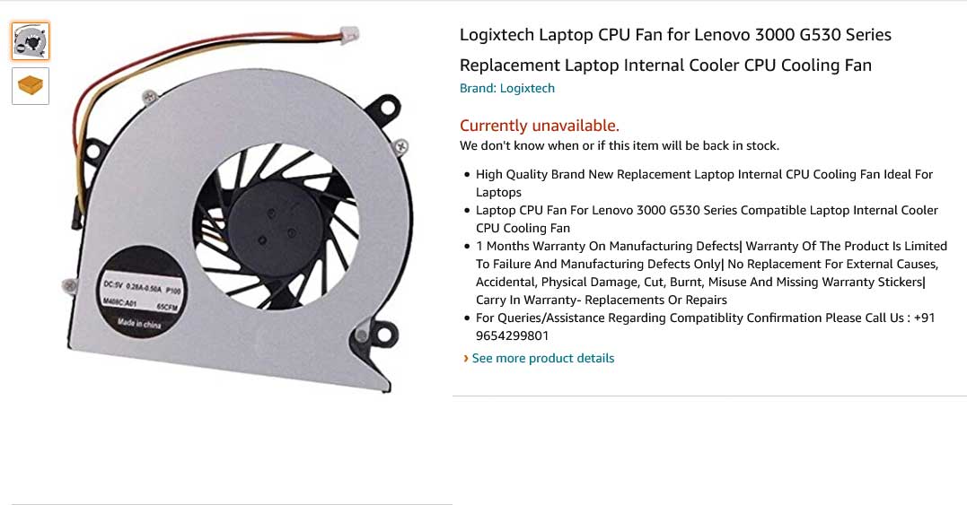 فن لپ تاپ لنوو Lenovo 3000 G530 DC280005XF0 Fan