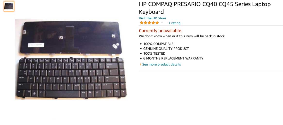 کیبورد لپ تاپ اچ پی Keyboard Hp CQ40 CQ41 CQ45