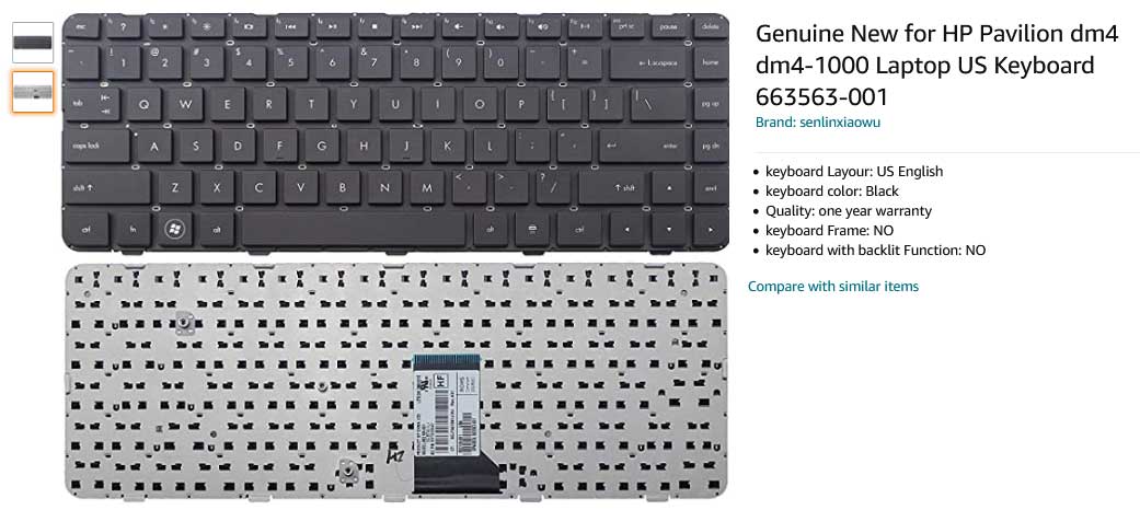کیبورد لپ تاپ اچ پی Keyboard DM4-1000 DV5-2000