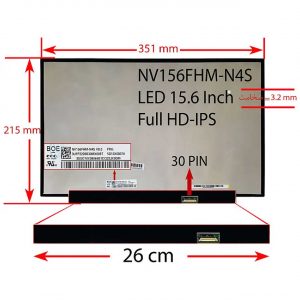 ال ای دی لپ تاپ NV156FHM-N43 30 pin FHD-IPS 15.6 نازک مات 30 پین FHD-IPS بدون جاپیچ